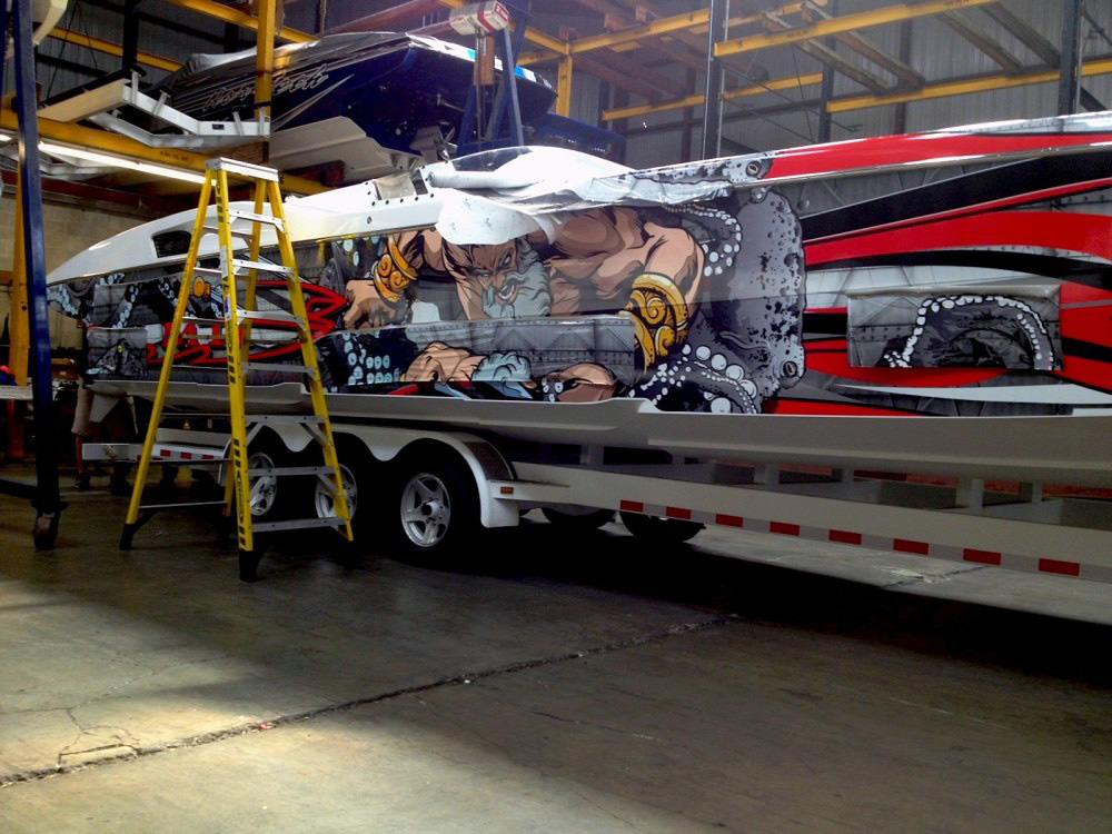 Boat Vinyl Wraps Service (Including Graphics)