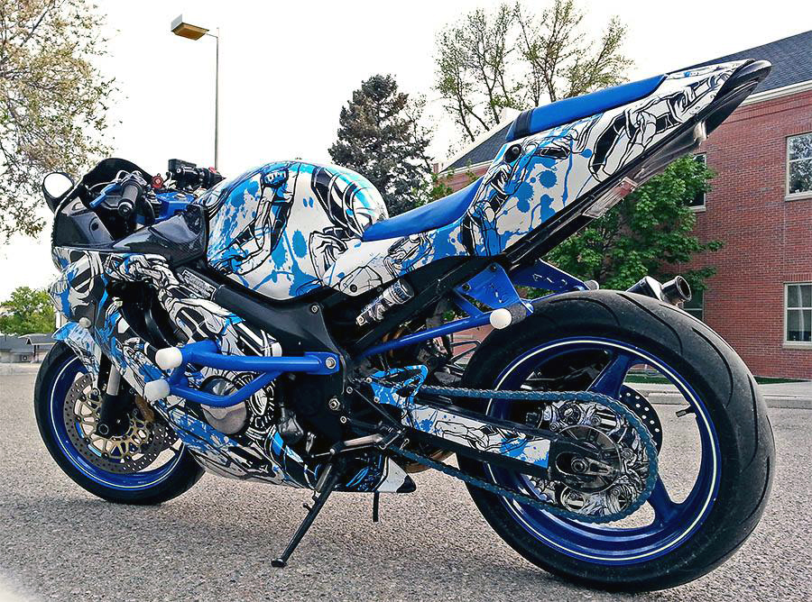 Custom Motorcycle Bike Vinyl Wrap Service