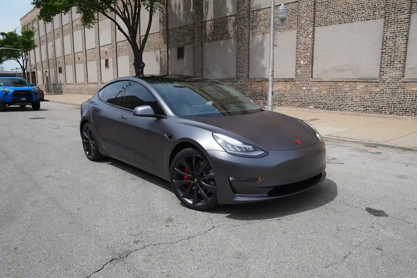 Tesla Model 3 in for a full wrap done in matte russet red. would you  believe this car came in the shop originally white! DM us for all…